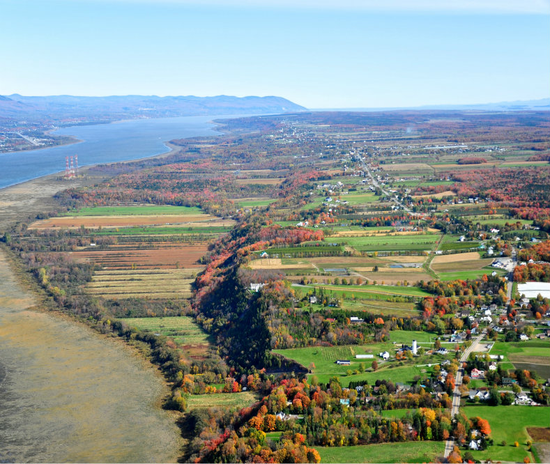 Ile d'Orléans, vue aérienne
Crédit : Pierre Lahoud photographe